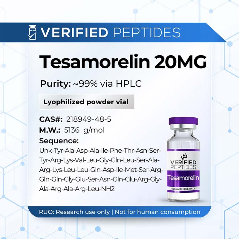 tesa-vial-800x800-5.jpg Tesamoreln Peptide (20MG) - Image 1